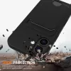 Marka Niezdefiniowana Capa TPU para iPhone 17 com porta-cartões e cordão crossbody, preta