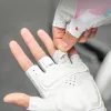Luvas de ciclismo de dedos curtos com absorção de choques para mulher Rockbros S389, tamanho L, multicolor