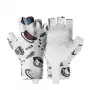 Luvas de ciclismo de dedos curtos com absorção de choques para mulher Rockbros S389, tamanho L, brancas