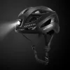 Capacete de bicicleta Rockbros ZK-077 com iluminação multidirecional integrada 57–61 cm, preto