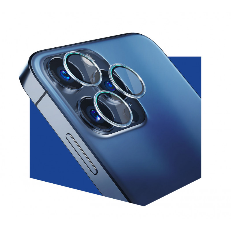 Película de vidro para lente da câmara 3MK Lens Protection Pro para Apple iPhone 13 mini, 9H, prateada