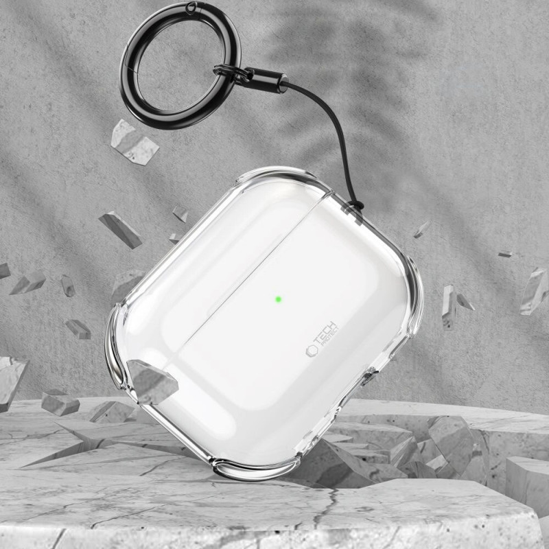 Capa Bounce Tech-Protect para Apple AirPods Pro 3, transparente