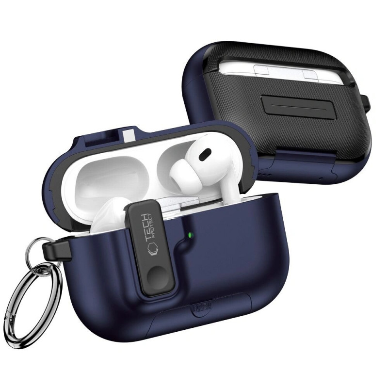 Capa Tech-Protect Slim Hook para Apple AirPods Pro 3, azul-marinho
