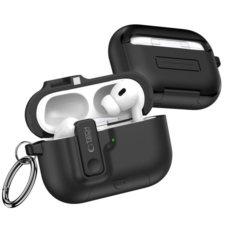 Capa Tech-Protect Slim Hook para Apple AirPods Pro 3, preta