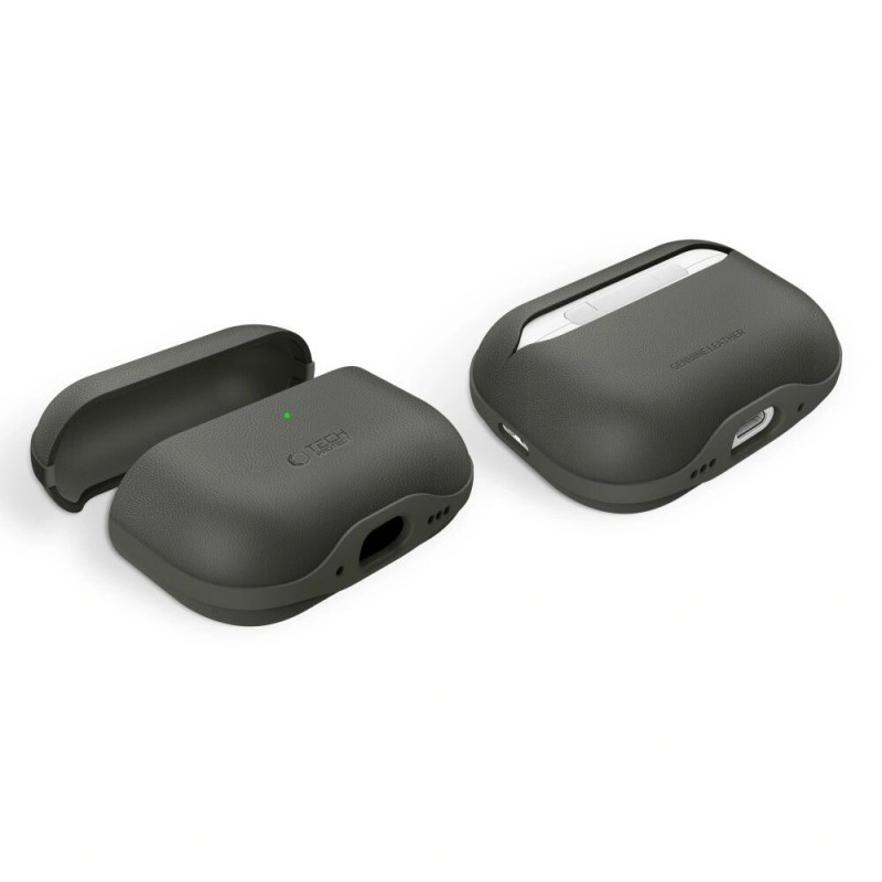 Capa Tech-Protect NaturalFit para Apple AirPods Pro 3, verde-oliva