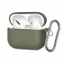 Capa Silicone Hook Tech-Protect para Apple AirPods Pro 3, verde-oliva