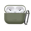 Capa Silicone Hook Tech-Protect para Apple AirPods Pro 3, verde-oliva