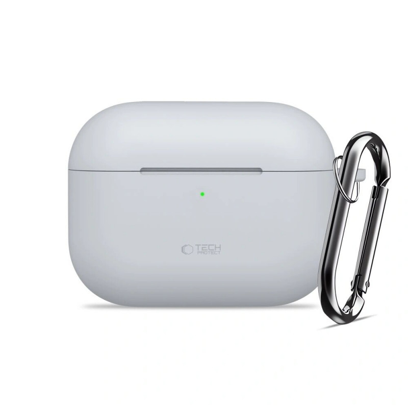 Capa Silicone Hook Tech-Protect para Apple AirPods Pro 3, cinzento Crayon