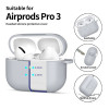Capa Silicone Hook Tech-Protect para Apple AirPods Pro 3, cinzento Crayon
