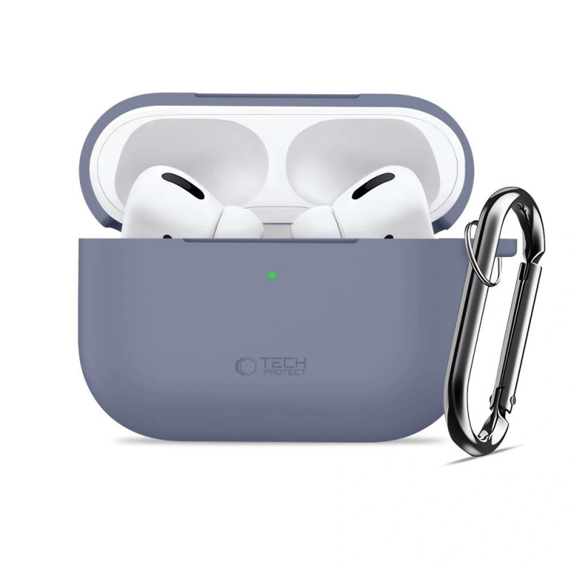 Capa Silicone Hook Tech-Protect para Apple AirPods Pro 3, Azul Bebé