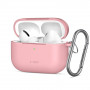 Capa com gancho em silicone Tech-Protect para Apple AirPods Pro 3 rosa