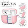 Capa com gancho em silicone Tech-Protect para Apple AirPods Pro 3 rosa