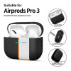 Capa de silicone Tech-Protect para Apple AirPods Pro 3 preta