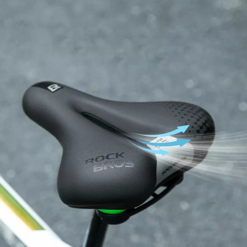 Sela de bicicleta ergonómica confortável Rockbros 6876, preta