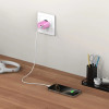 Tech-Protect NCA30 Carregador de rede USB-A, USB-C PD 30W / QC3.0 rosa bebé