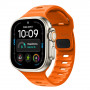 Pulseira Tech-Protect Silicone Line para Apple Watch 8 / 9 / 10 / 11 / 12 / SE / Ultra 44/45/46/49 mm, Laranja