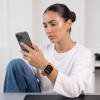 Pulseira Tech-Protect Silicone Line para Apple Watch 8 / 9 / 10 / 11 / 12 / SE / Ultra 44/45/46/49 mm, Laranja