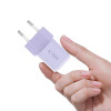 Carregador de parede USB-C Tech-Protect NCM25 PD 25W, Baby Purple