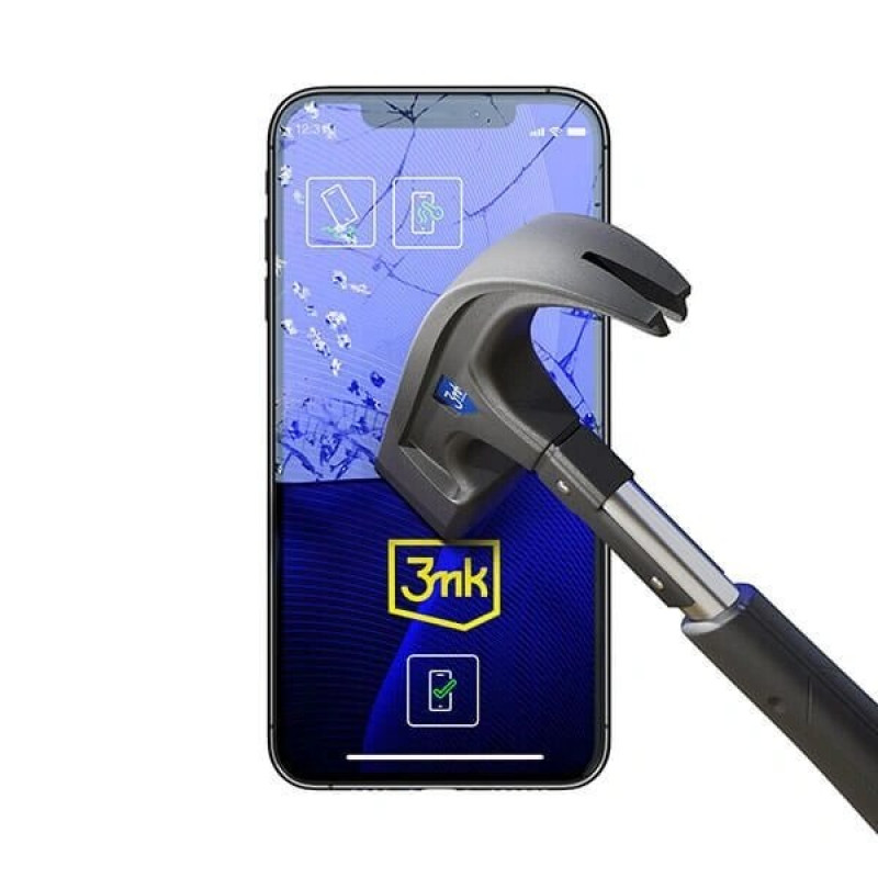 Protetor de ecrã em vidro híbrido 3MK FlexibleGlass Apple iPhone 16e / 14 / 13 / 13 Pro