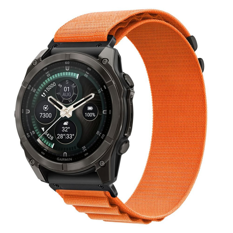 Pulseira Tech-Protect Nylon Pro THP6032 para Garmin Fenix 5X / 5X Plus / 6X / 6X Pro / 7X / 8 / 8 Pro / 9 / 9 Pro (47 mm), laranja