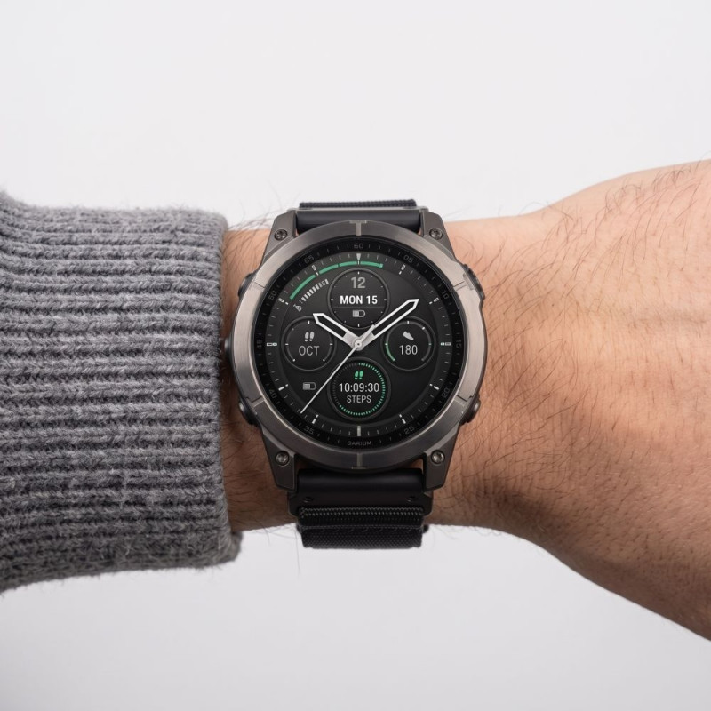 Pulseira de relógio Tech-Protect Nylon Classic para Garmin Fenix 5X / 5X Plus / 6X / 6X Pro / 7X / 8 / 8 Pro / 9 / 9 Pro 47 mm, preta