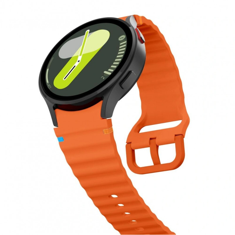 Pulseira Desportiva de Silicone Tech-Protect para Samsung Galaxy Watch 4/5/5 Pro/6/7/FE, Laranja
