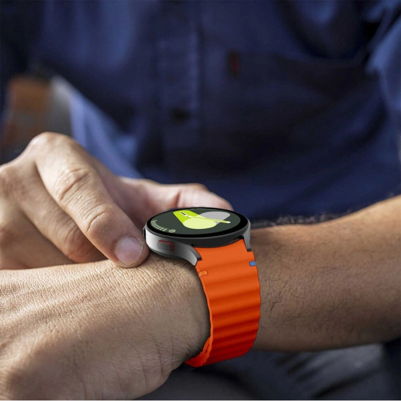 Pulseira Desportiva de Silicone Tech-Protect para Samsung Galaxy Watch 4/5/5 Pro/6/7/FE, Laranja