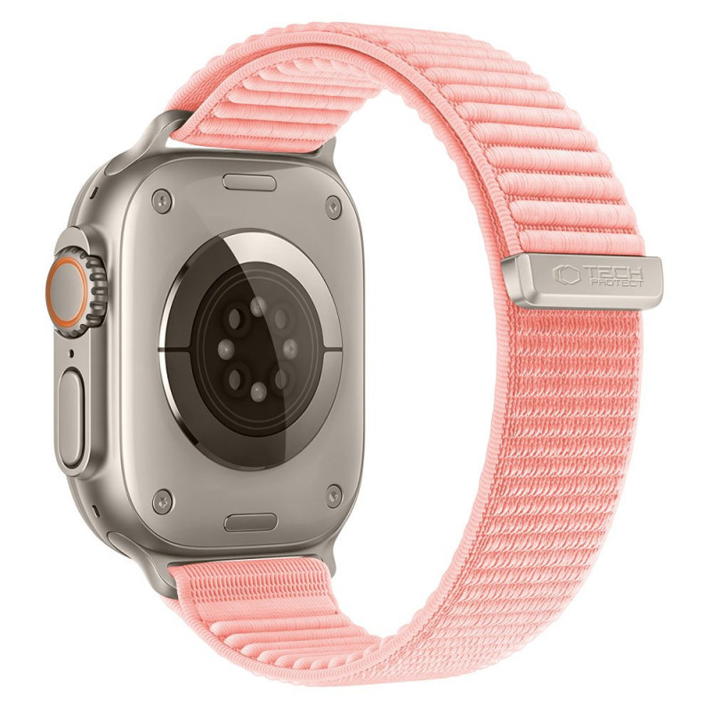 Pulseira Tech-Protect NylonLoop para Apple Watch 8 / 9 / 10 / 11 / 12 / SE (40 / 41 / 42 mm), rosa blush