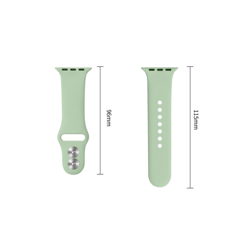 Pulseira de silicone Tech-Protect para Apple Watch 8 / 9 / 10 / 11 / 12 / SE (40 / 41 / 42 mm), pistácio