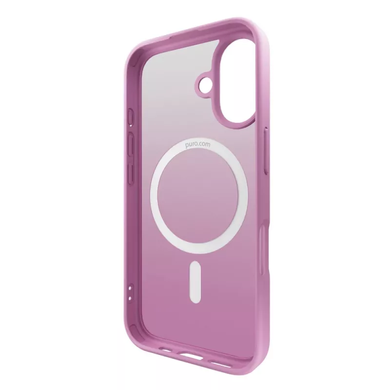 Capa de silicone MagSafe Gradient Puro para iPhone 16, rosa
