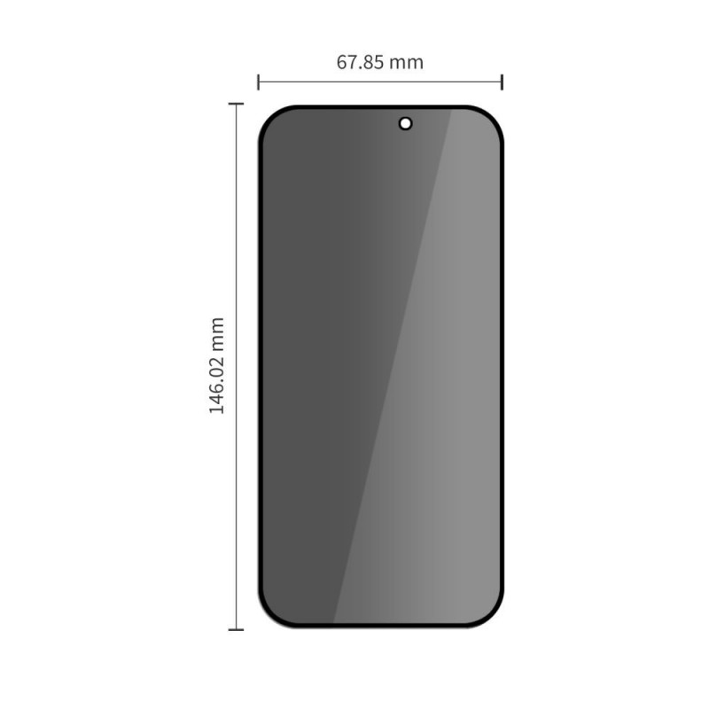 Película de vidro temperado de privacidade Tech-Protect Glass SPY+ para Apple iPhone 18 Pro (2 un.)