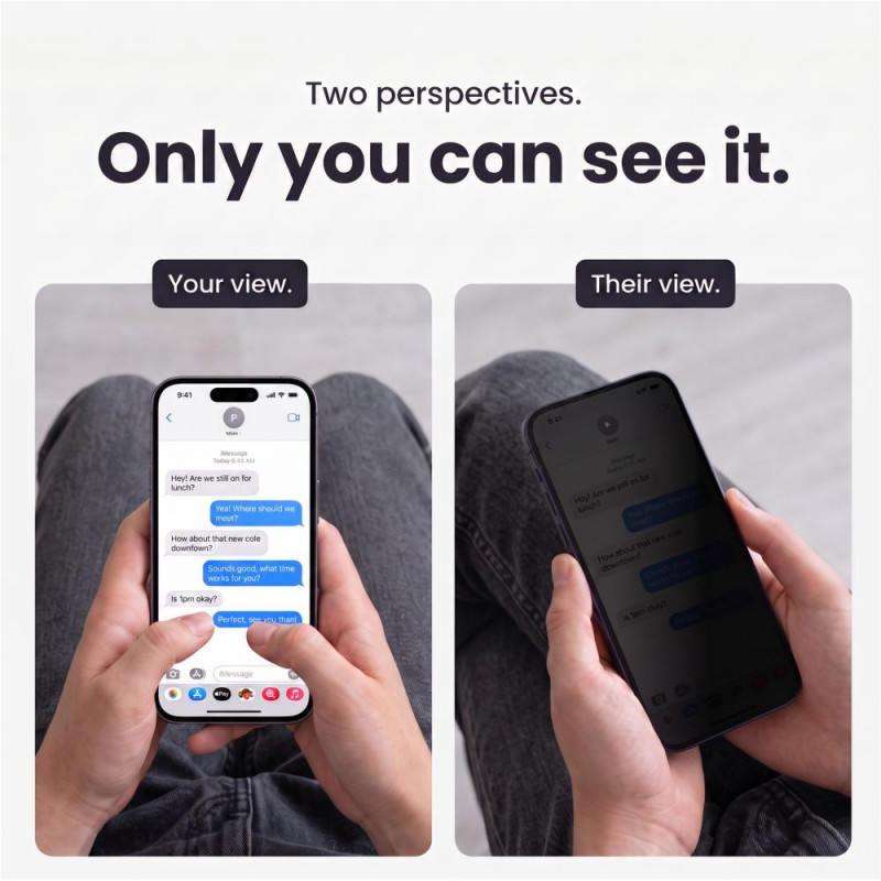 Película de vidro temperado de privacidade Tech-Protect Glass SPY+ para Apple iPhone 18 Pro (2 un.)