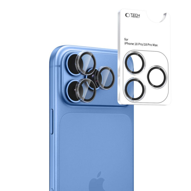 Tech-Protect Camring Fit+ Proteção de câmara para Apple iPhone 18 Pro / 18 Pro Max, transparente