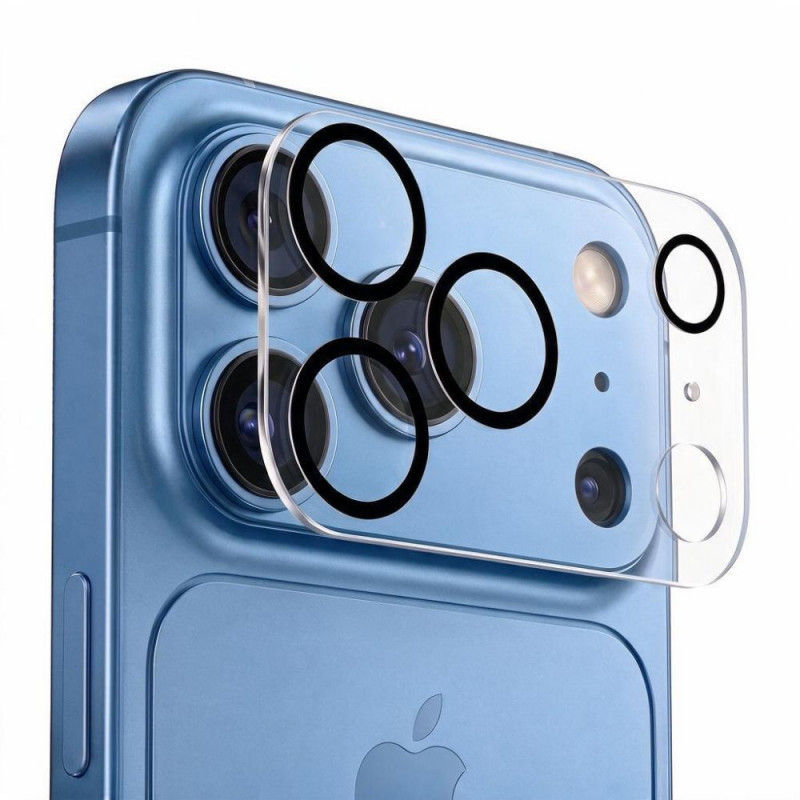 Tech-Protect Cam Fit+ Proteção de câmara para Apple iPhone 18 Pro, transparente