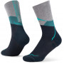 Meias de cano alto Buff Merino Lightweight Crew LWC1, verde-azulado, L