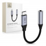 Adaptador DAC Tech-Protect Ultraboost USB-C para Mini Jack 3,5 mm, cinzento ferro