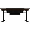 Lian Li DK07 Desk Case Wood Edition, compatível com dois sistemas, 2x E-ATX, altura ajustável, nogueira / preto
