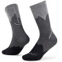 Meias de cano alto Buff Merino Lightweight Crew Sock LWC3, pretas, L