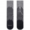 Meias de cano alto Buff Merino Lightweight Crew Sock LWC3, pretas, L
