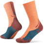 Meias de cano alto Buff Merino Lightweight Crew LWC4, Flamingo, L