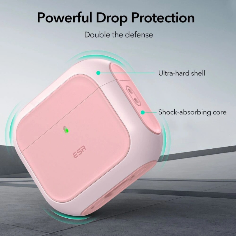 Capa ESR Orbit HaloLock MagSafe para Apple AirPods 4, cor-de-rosa