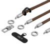 Conjunto de alça de corda crossbody e de pulso Tech-Protect C10S, castanho-nogueira/titânio