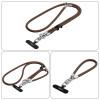 Conjunto de alça de corda crossbody e de pulso Tech-Protect C10S, castanho-nogueira/titânio