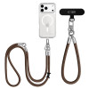 Conjunto de alça de corda crossbody e de pulso Tech-Protect C10S, castanho-nogueira/titânio
