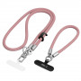 Conjunto de alça de corda crossbody e de pulso Tech-Protect C10S, Dusty Rose/Titanium