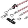 Conjunto de alça de corda crossbody e de pulso Tech-Protect C10S, Dusty Rose/Titanium