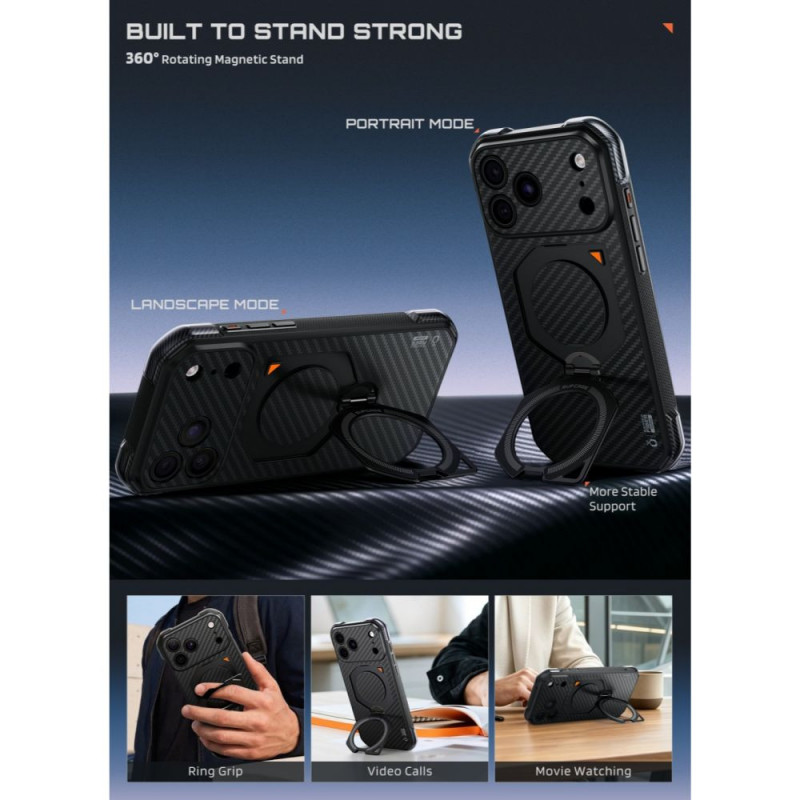 Capa Supcase UB Aero MagSafe Aramid para Apple iPhone 17 Pro Max / 18 Pro Max, preta