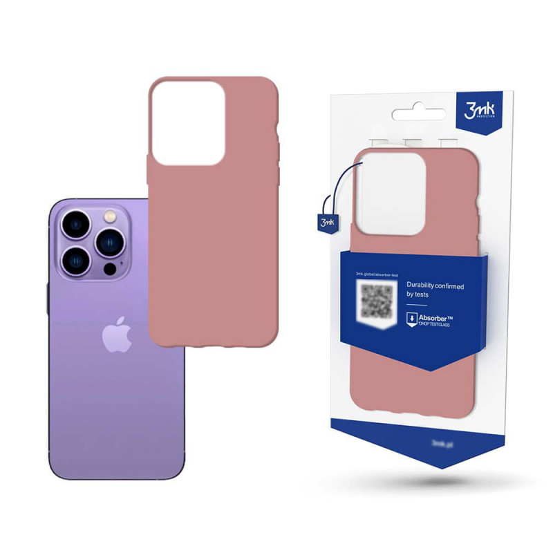 Capa 3MK Matt para Apple iPhone 14 Pro Max, rosa