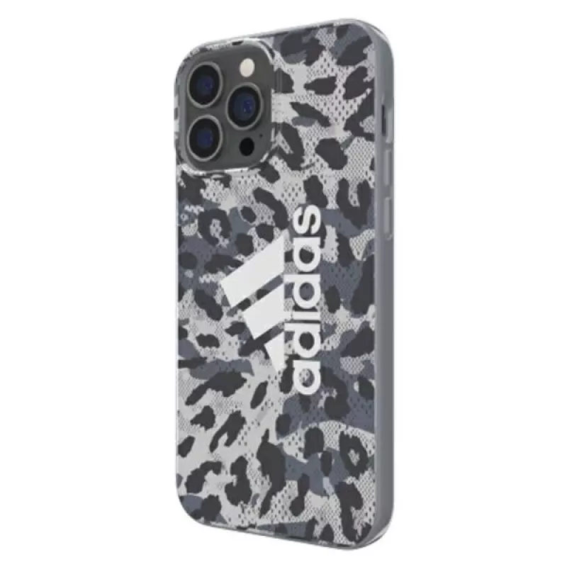 Capa Adidas OR SnapCase Leopard para Apple iPhone 13 Pro Max, cinza