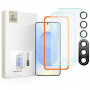 Conjunto Tech-Protect Supreme Set de protetor de ecrã em vidro temperado e protetor de lente para Samsung Galaxy S25+, transparente (3 peças)